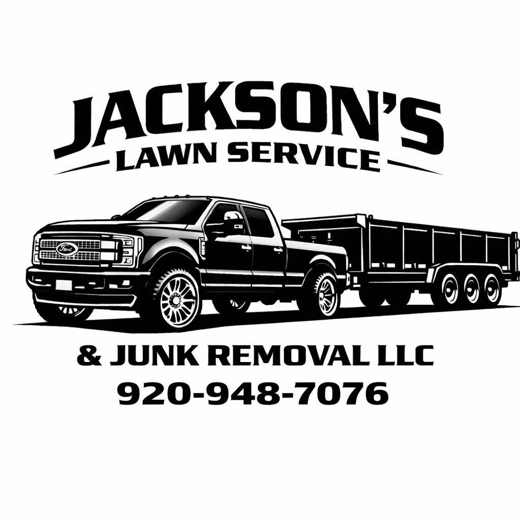 Jackson’s Lawn Service and Junk Removal LLC — truck and hauling trailer — 920-948-7076